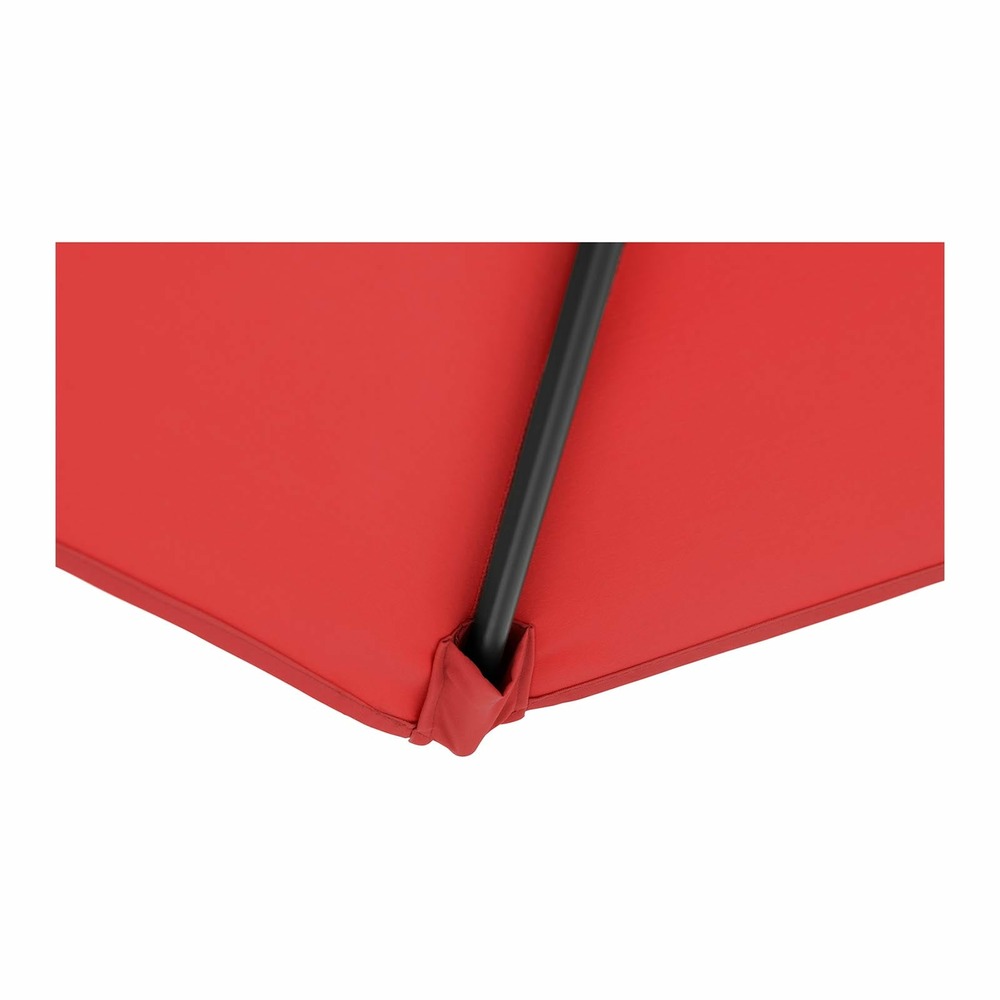 Parasol de terrasse hexagonal diamètre 270 cm inclinable rouge