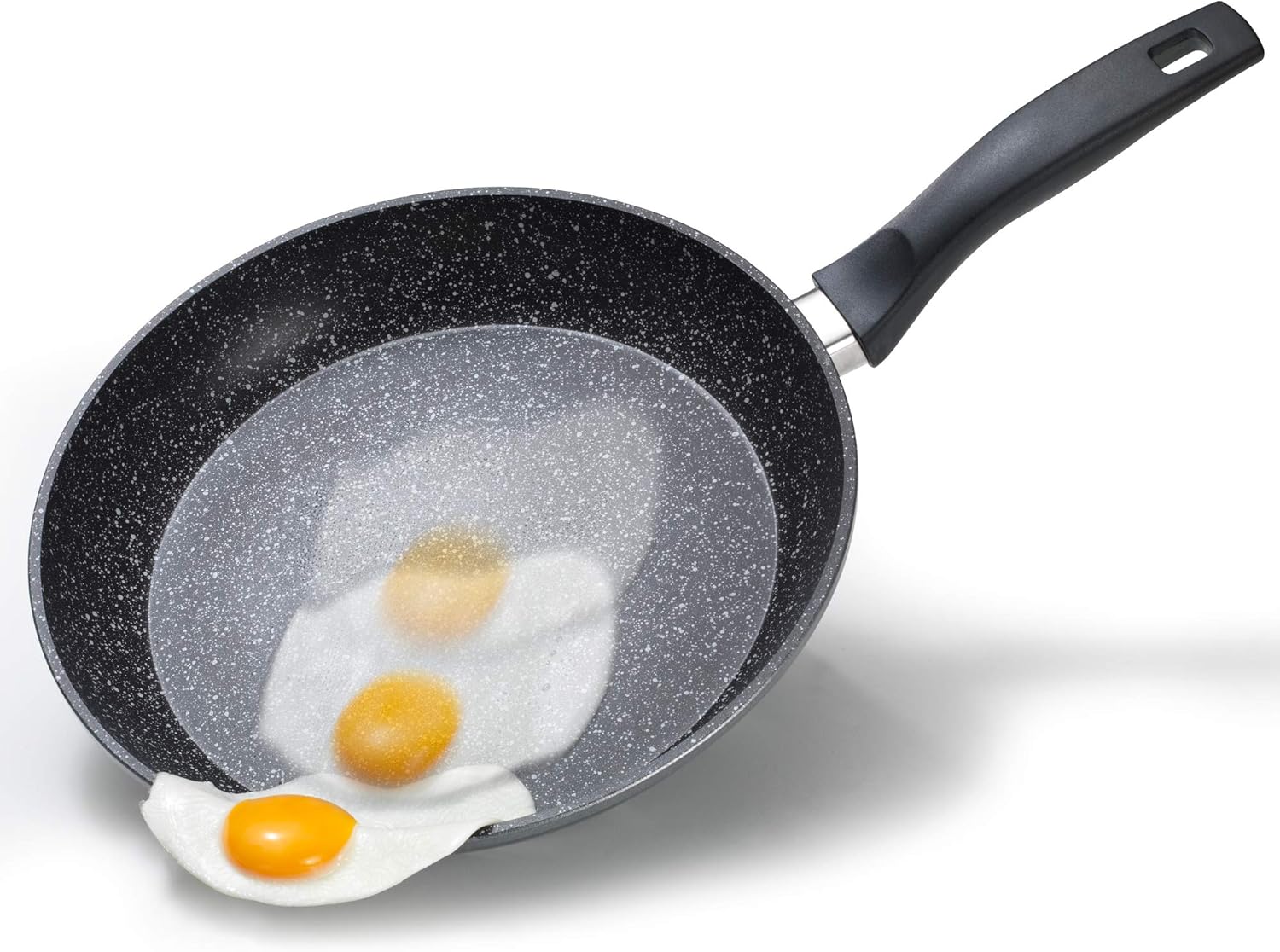 STONELINE Ceramic Keramikpfanne Töpfe Set 16 teilig 18/20/24/28 cm Töpfe Pfannen PFAS-frei Topfset Pfannenset Induktion Kochgeschirr Set mit Deckel Keramikbeschichtung mit echten Steinpartikeln, Grau