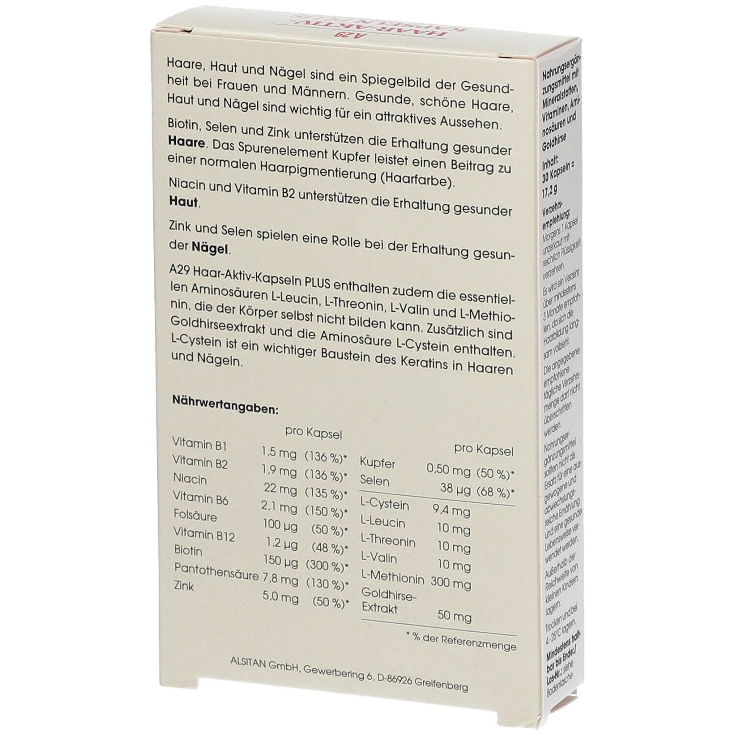 A29 Haar-Aktiv-Kapseln PLUS