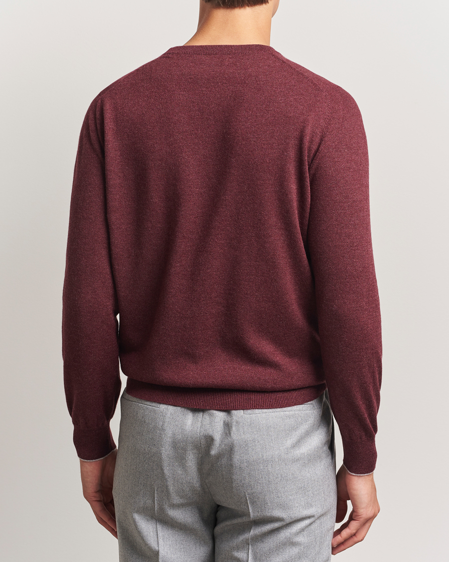 Brunello Cucinelli 2 Ply Cashmere Pullover Amaranto