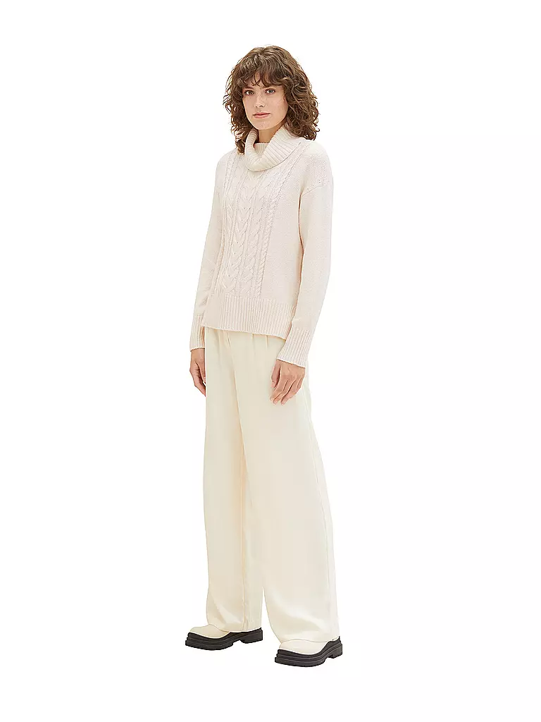 TOM TAILOR Rollkragenpullover beige