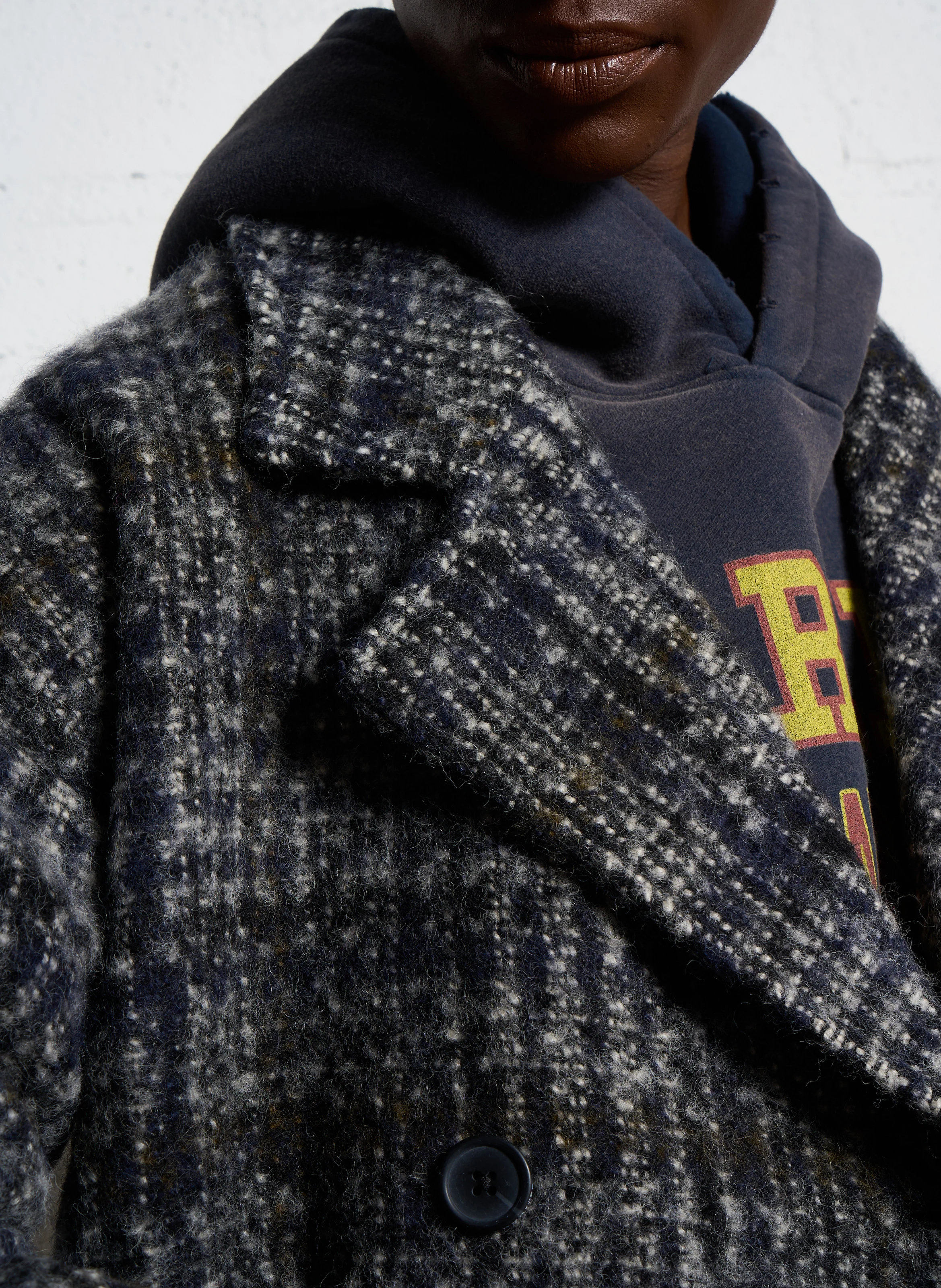 AKLYS - Manteau long col tailleur| Noir