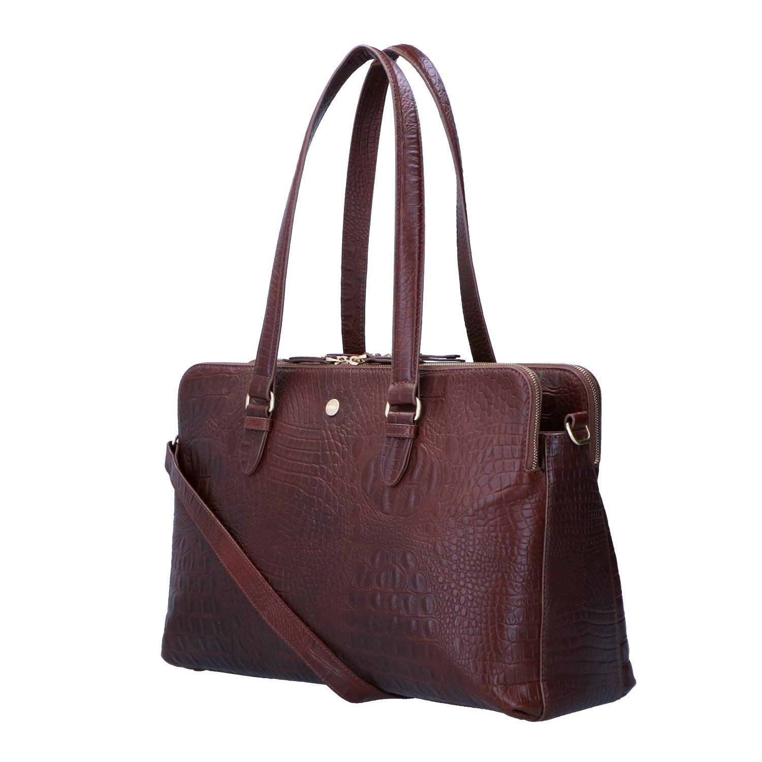 FMME. Charlotte 13.3 Workingbag 3 Pockets Croco brown