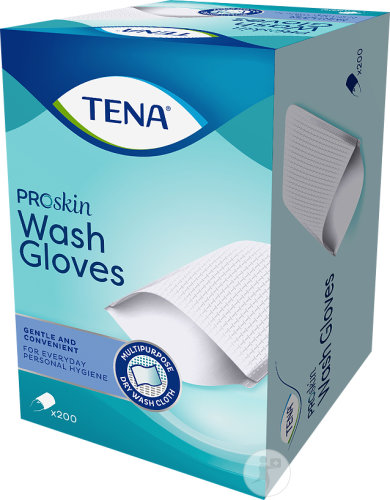 Tena ProSkin Wash Gloves Gant De Toilette Sec 200 Pièces