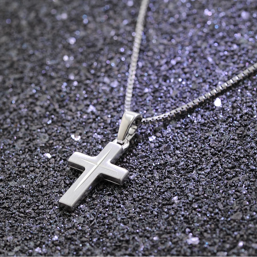 trendor Kinder-Halskette mit Kreuz-Anhänger 925 Silber silver