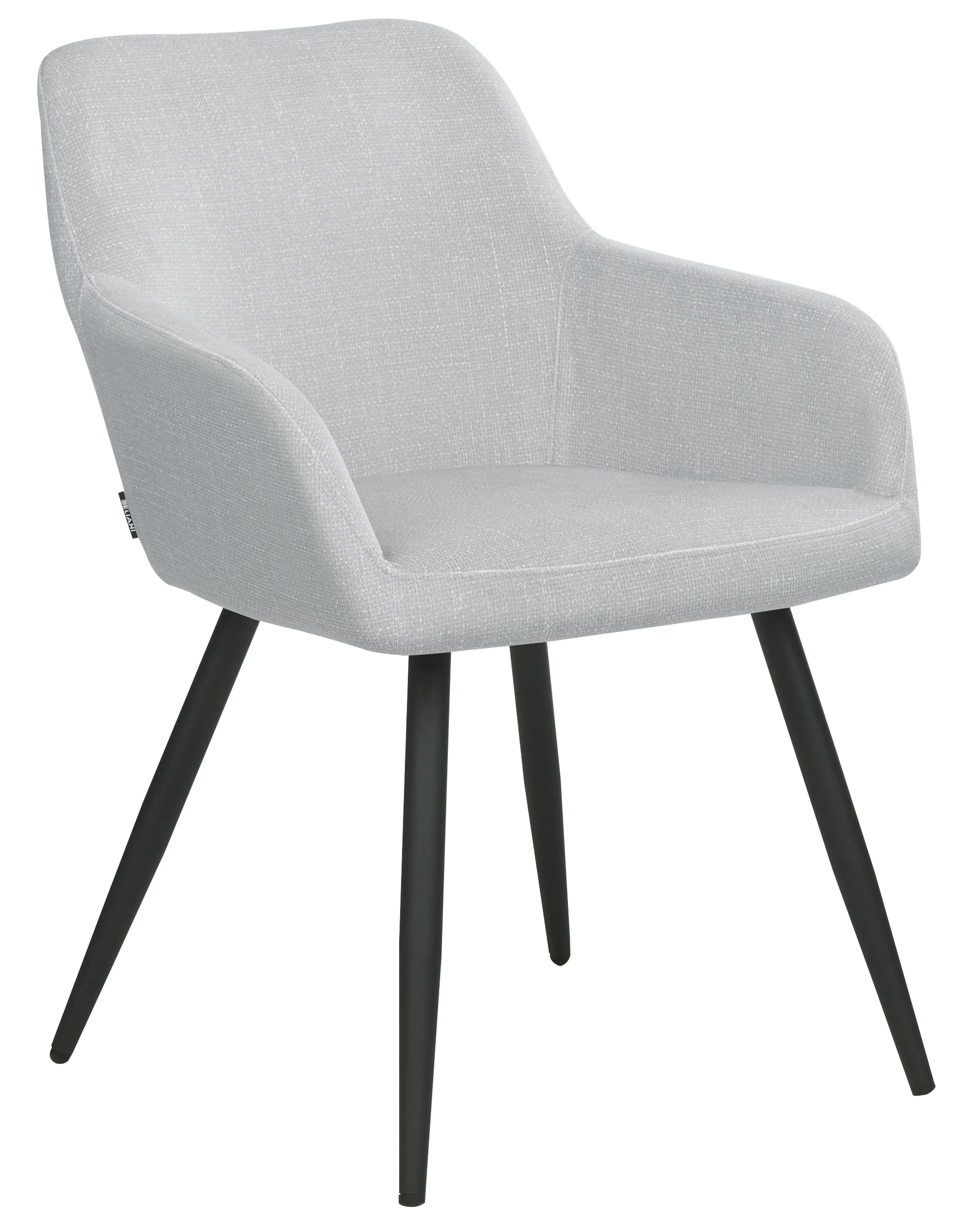 Set van 2 eetkamerstoelen CASMALIA Fluweel Lichtgrijs