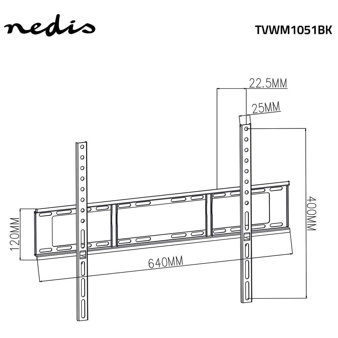 Nedis TVWM1051BK wandsteun voor flatscreen 37 - 70 inch