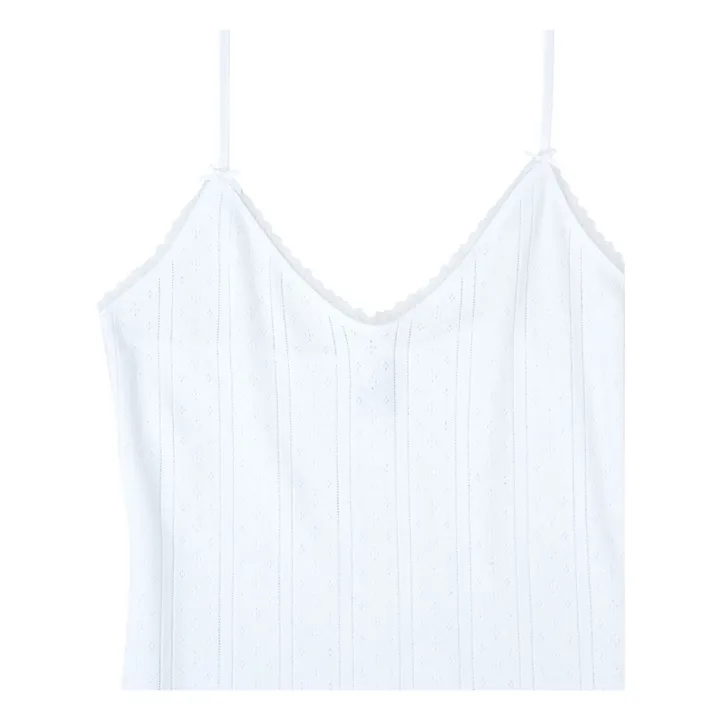 Cou Cou Intimates Robe Cami Pointelle Coton Bio | Blanc