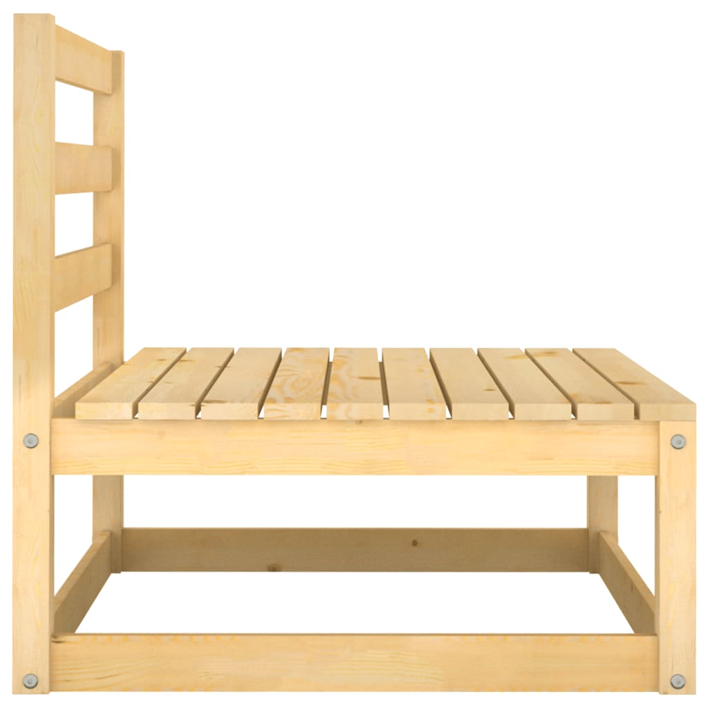 Salon de jardin meuble d'extérieur ensemble de mobilier 3 pièces bois de pin massif