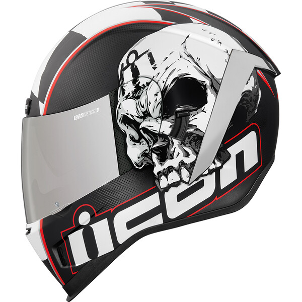 Icon - Casque Airform Death or Glory™ Noir / Blanc / Rouge