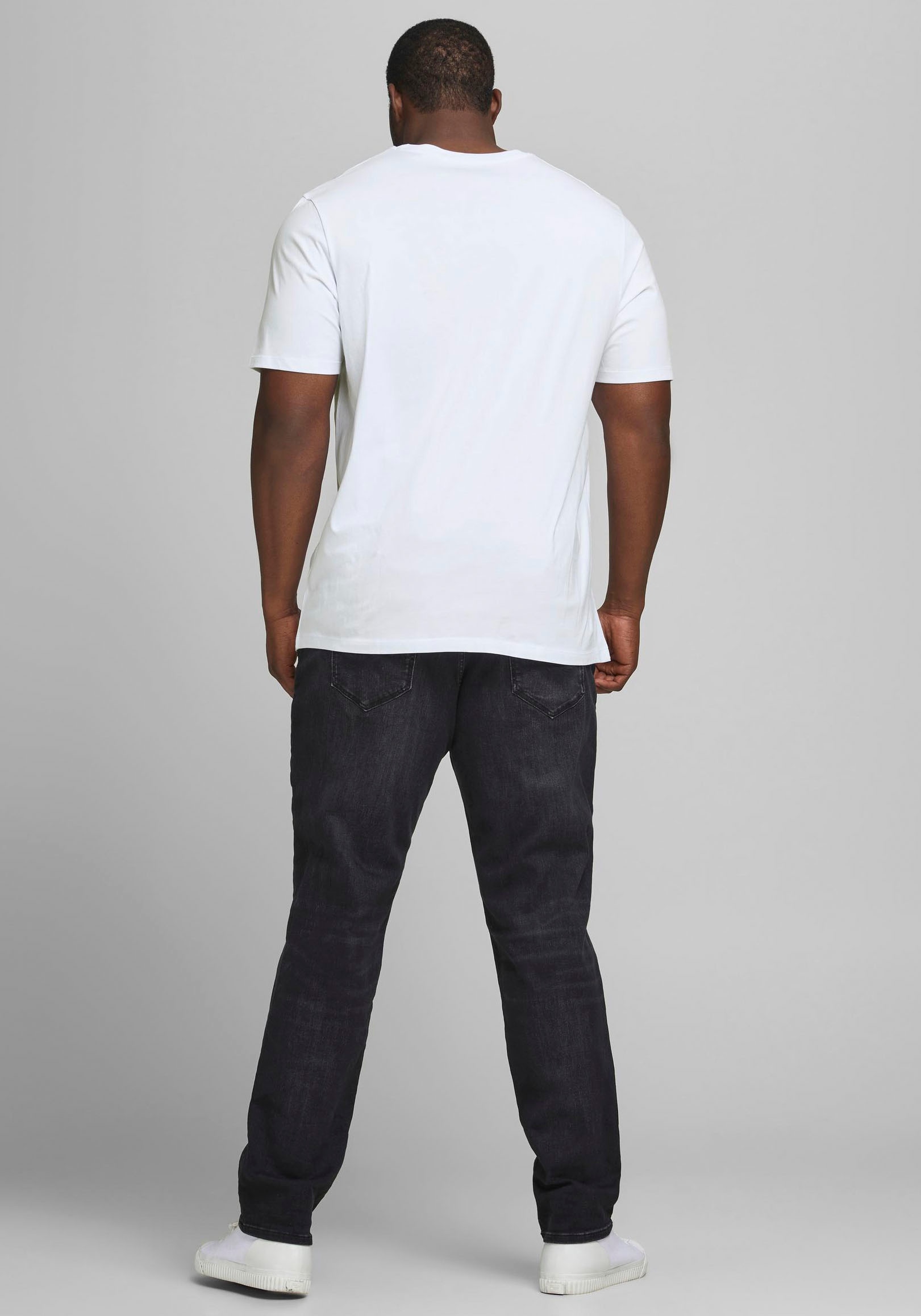 Jack & Jones PlusSize T-Shirt »CORP mit Print und bequemem Rundhals«, bedruckt, modisch, regular fit, Baumwolle, Rundhals