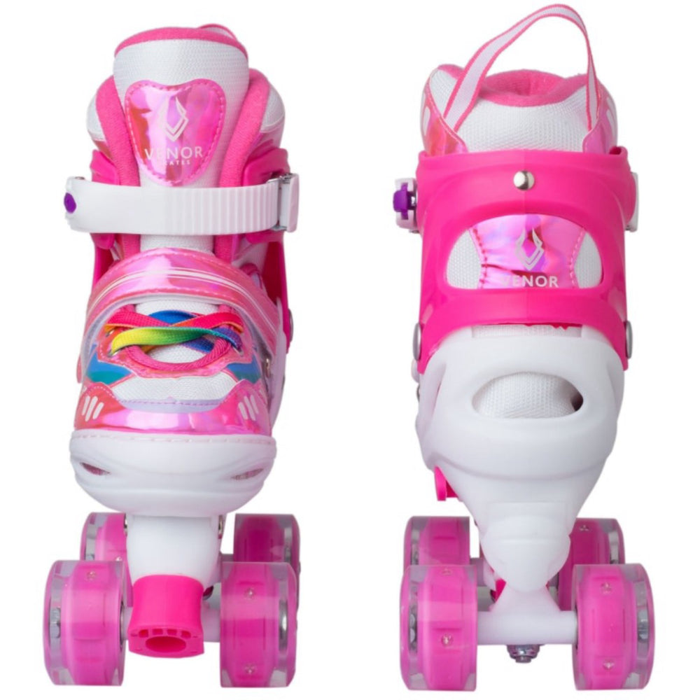 Køb VENOR Shiny Pink Ignite LED Side-By-Side Rulleskøjter