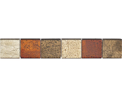 Glazen rand 4,8x29,8 cm kleurenmix
