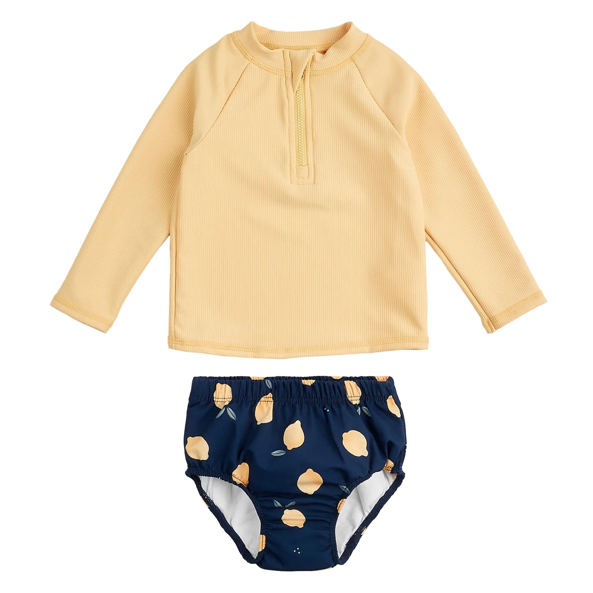 Petit Lem Maillot UV Manches Longues 2 Pièces Citron 6-24mois
