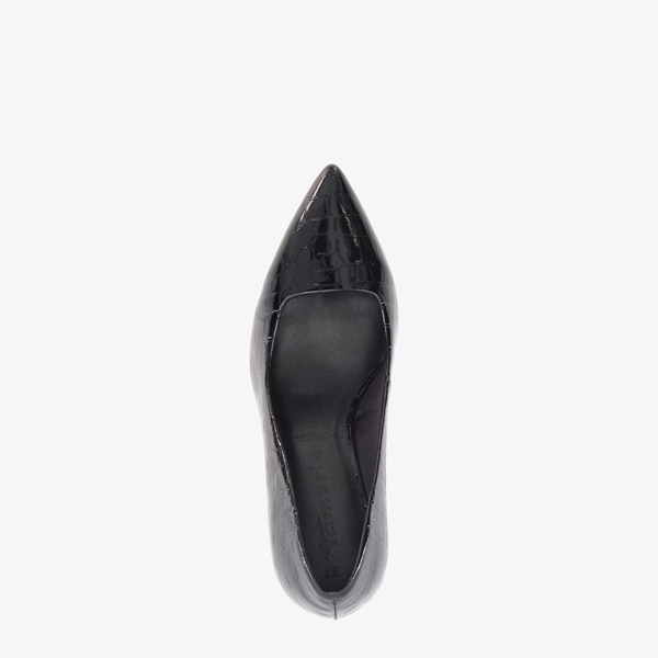 Tamaris dames pumps zwart met croco print