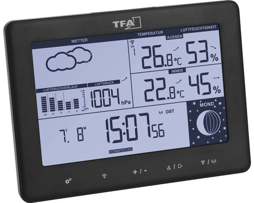 ELEMENTS TFA draadloos weerstation, zwart