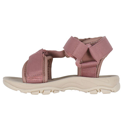 Pom Pom Sandalen - Trekking Klettband - Verwelkt Rose