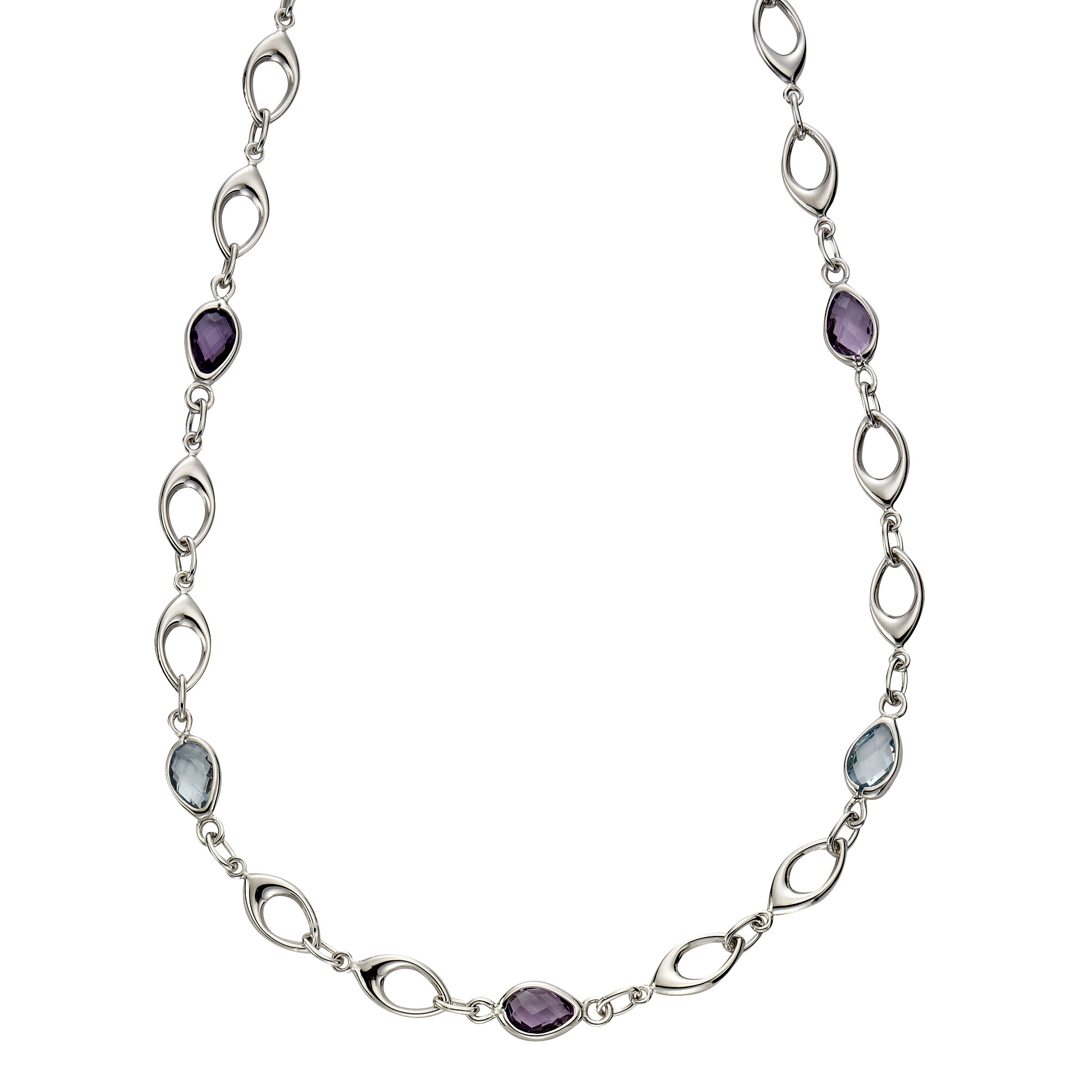Fascination by Ellen K. Halskette Gold 375 Blautopas (beh.) + Amethyst