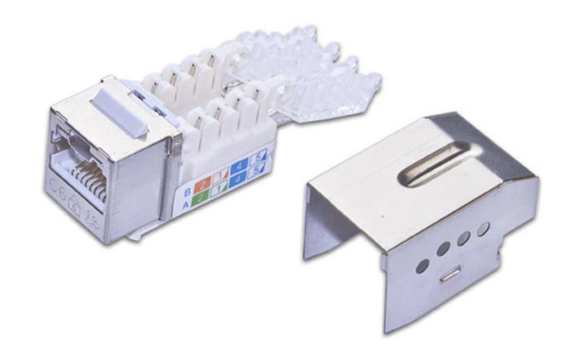 Keystone-Modul Cat.6, STP abschliessbar, 50 Stück<br>Keystone-Modul, 50er-Pack