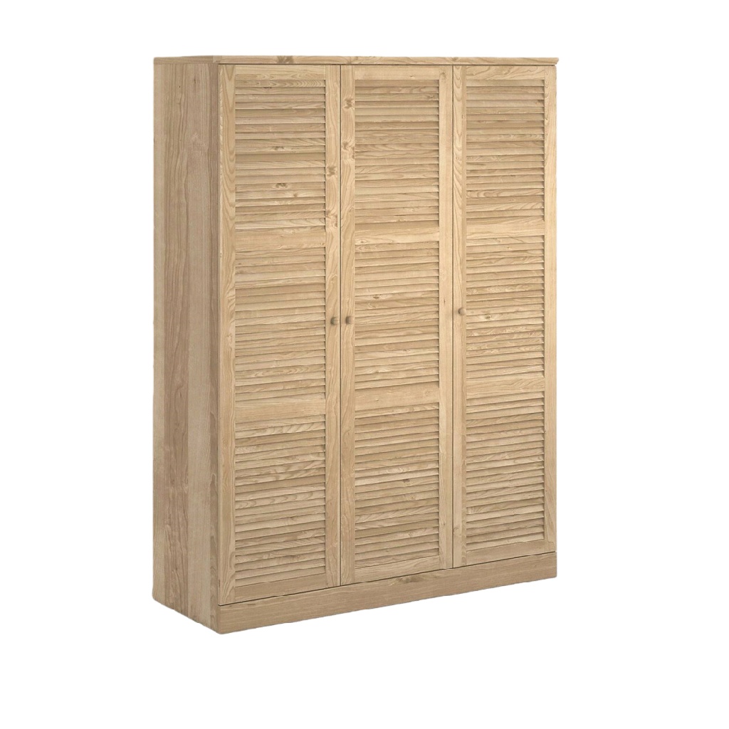 Armoire à portes battantes en bois naturel