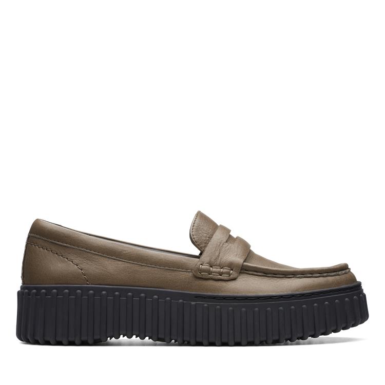 Clarks Torhill Penny dark olive nub