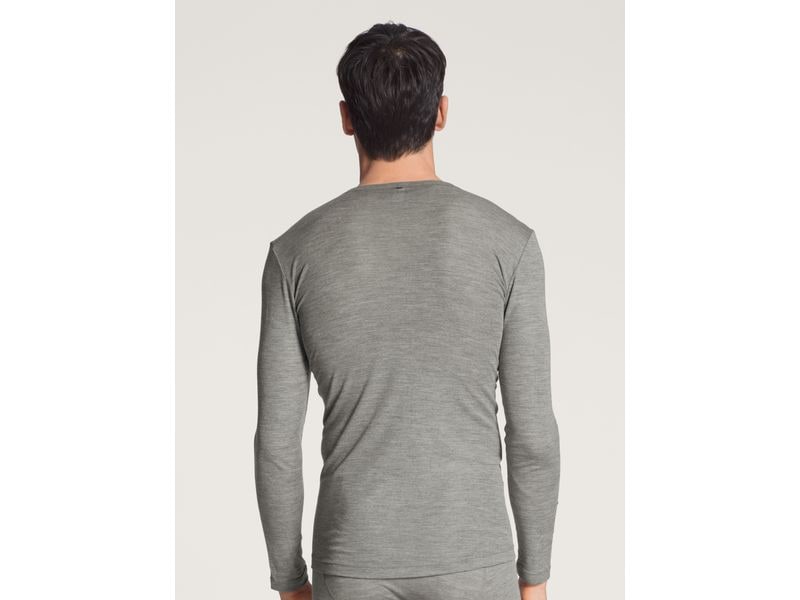 Calida Funktionsunterwäsche Calida Wool und Silk Grau, L Herren Langarm-Shirt