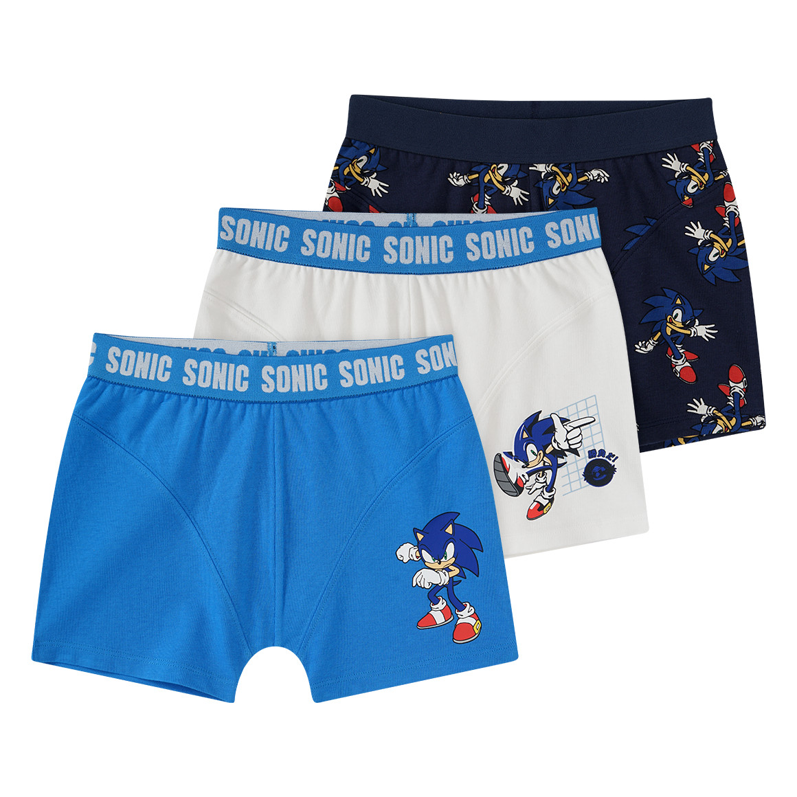 Topolino 3 Sonic Boxer in verschiedenen Dessins blau / weiss / dunkelblau