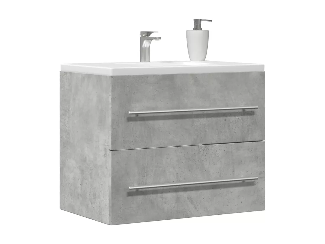Armoire d'évier Gris béton 60x38,5x48 cm Aggloméré