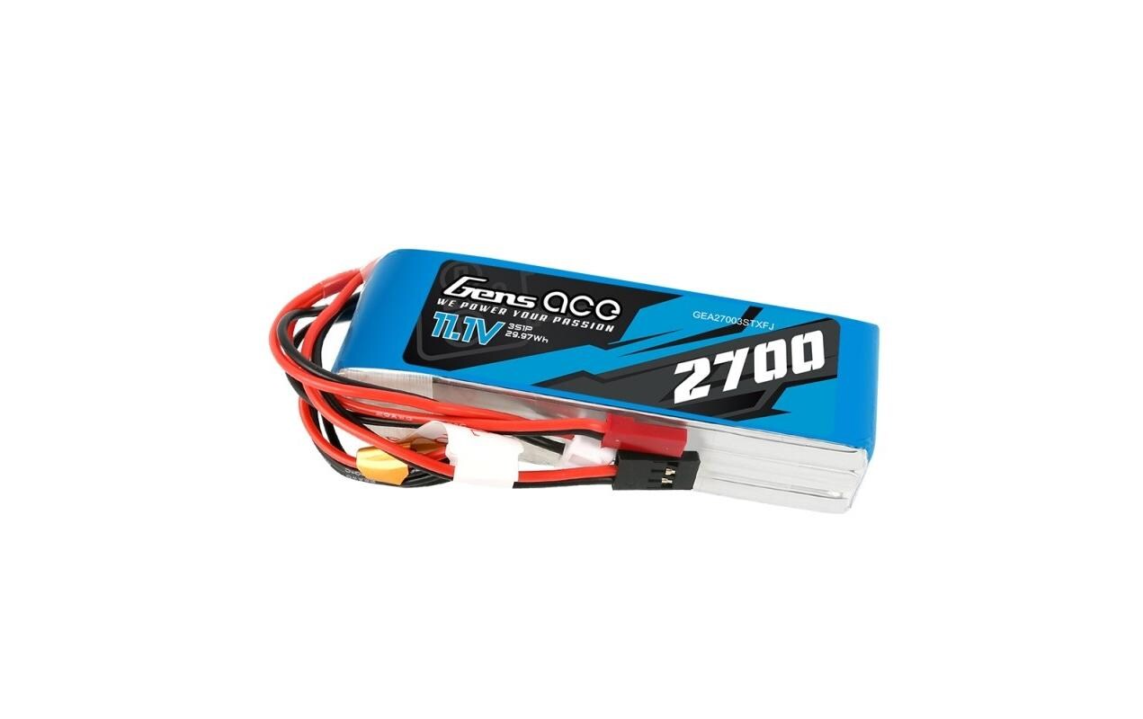 RC-Akku LiPo 2700 mAh 11.1 V 1C TX3S LiPo Senderakku mit JST-XHR, JST-SYP und Futaba Stecker