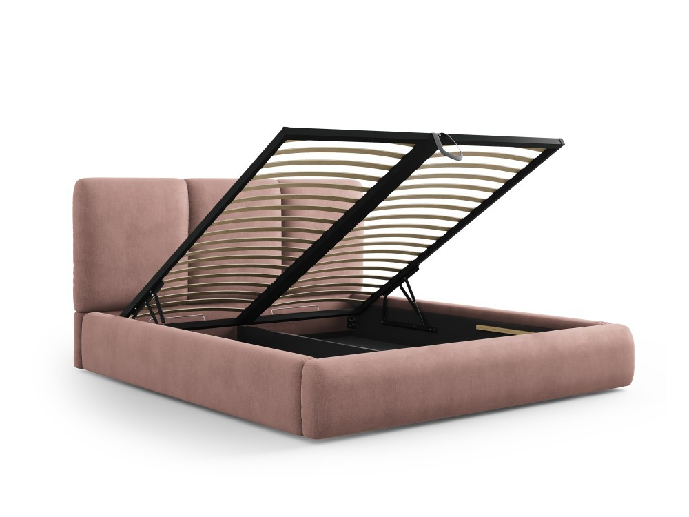Windsor & Co Horizon Bedframe met Opbergvak - 140 x 200 cm - Chenille - Roze