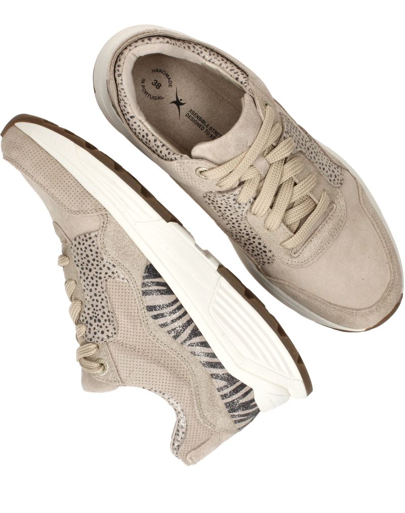 Xsensible Golden Gate Stretchwalker Sneakers Beige Dames