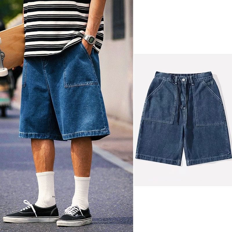 Adotuastic - Denim shorts met middelhoge taille