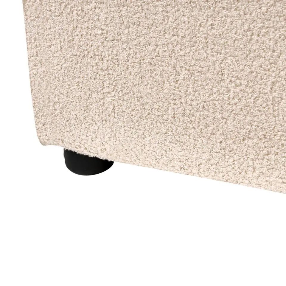 LAVAUR - Tweepersoonsbed - Beige - 180 x 200 cm - Bouclé
