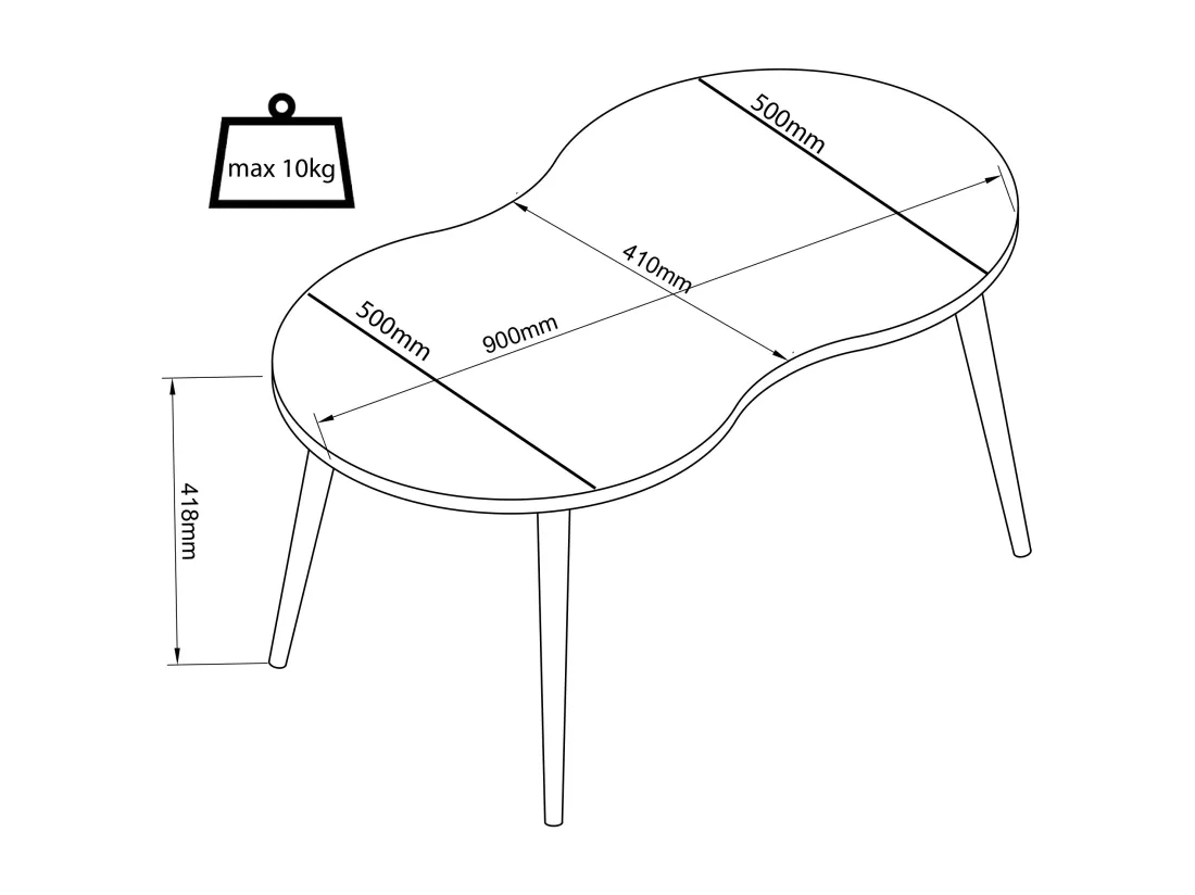 Table basse en bois Barilo