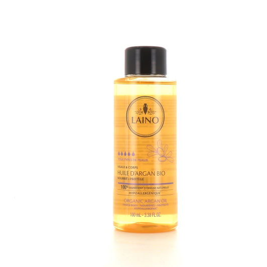 Huile d'argan bio pure Visage, corps & cheveux Laino