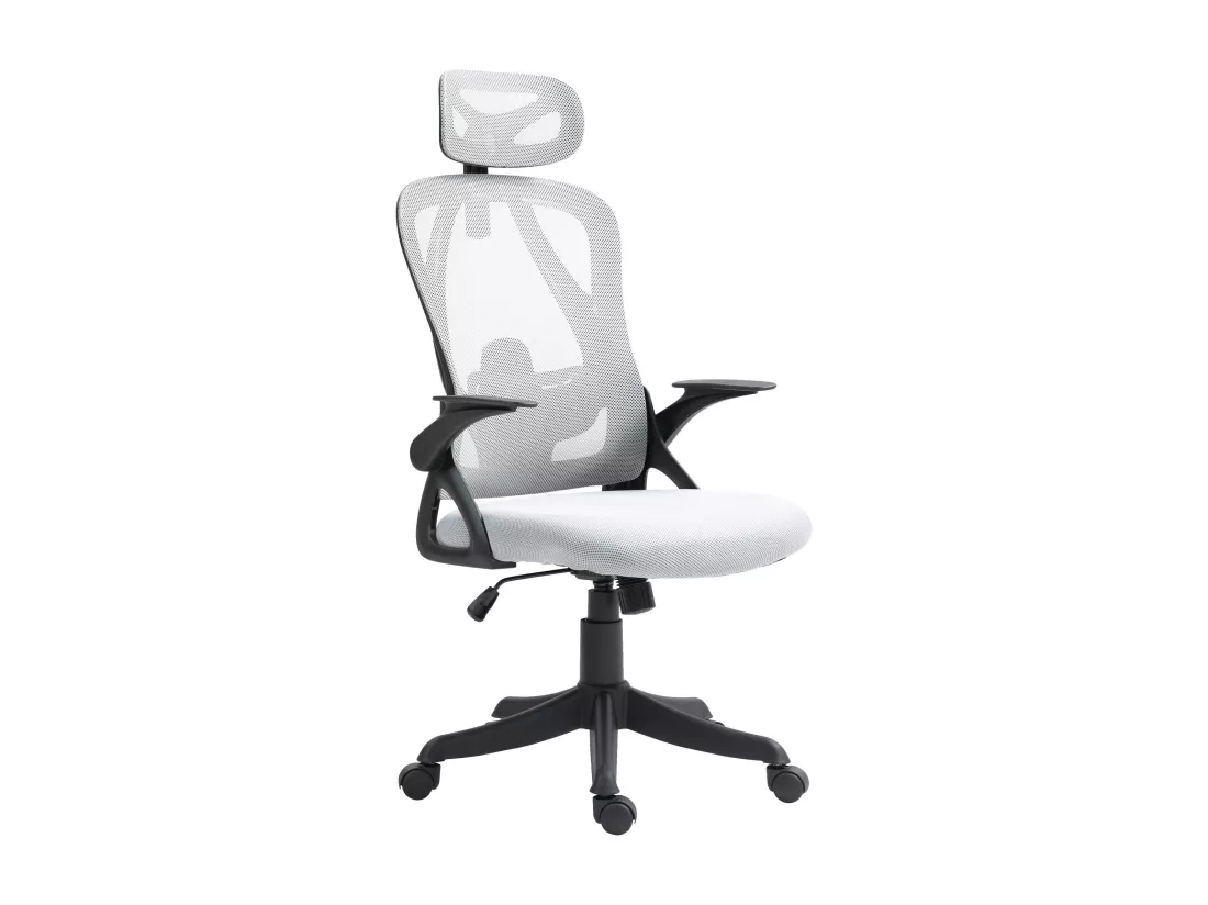 Chaise de bureau - Tissu & Plastique - Gris - Taos