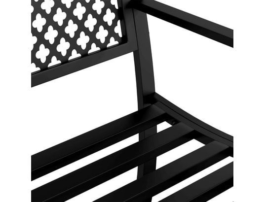 VIDAXL - Banc de jardin 119 cm noir acier