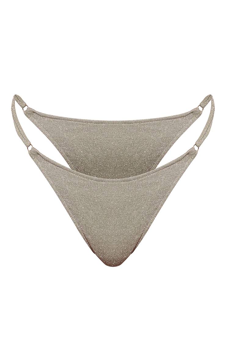 Bleu Pâle Bas De Bikini Tanga Pailleté Pour La Natation