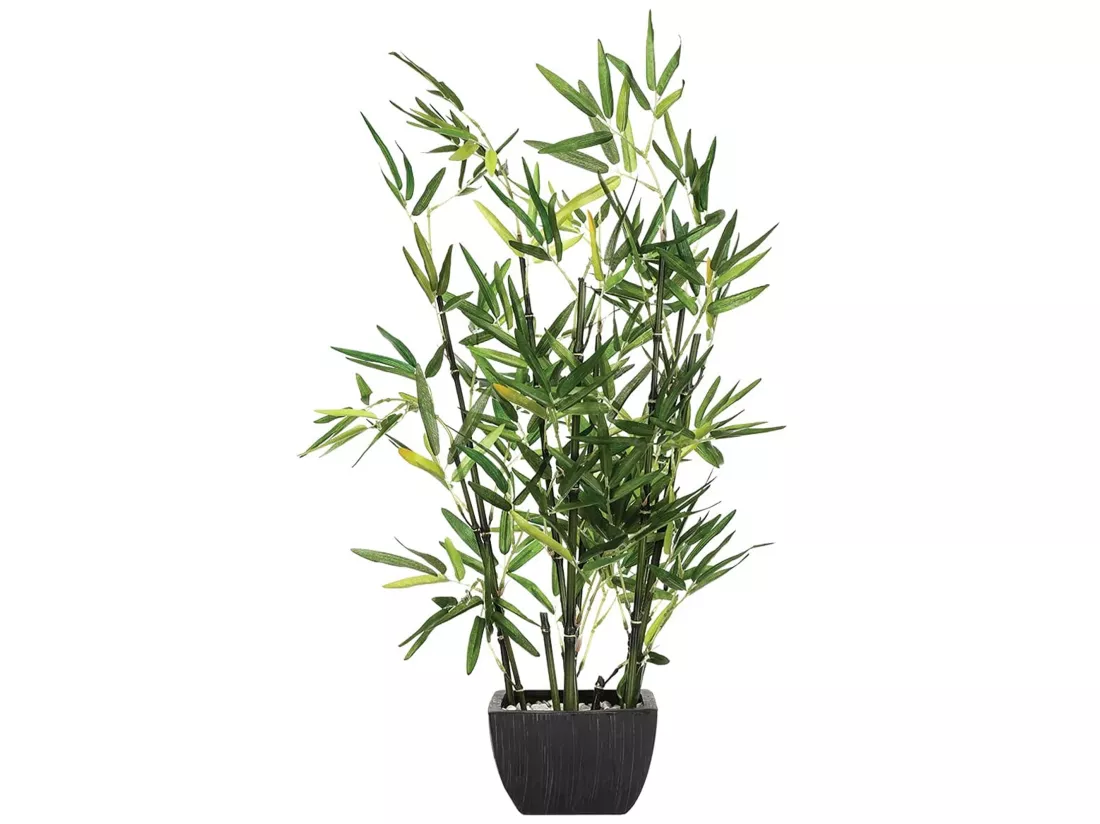 Bambou artificiel en pot l.43 x p.34 x h 70, vert
