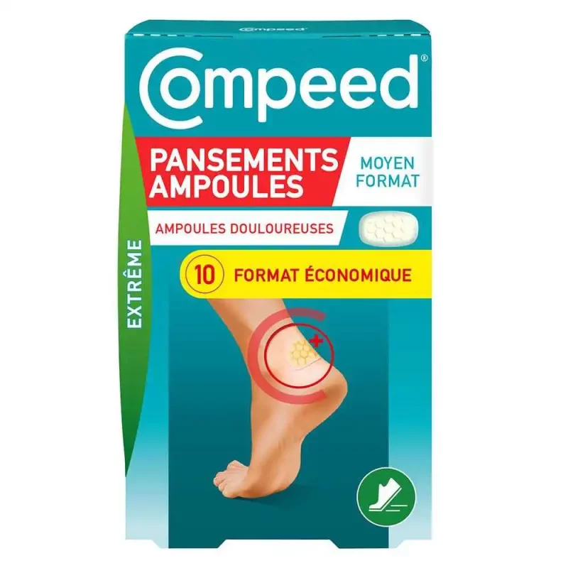 Compeed Pansements Ampoules Moyen Format Extrême - 10 Pansements