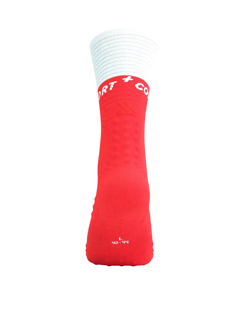 Compressport Mid V2.0 Bike Compressiesokken Fluo Rood/Wit