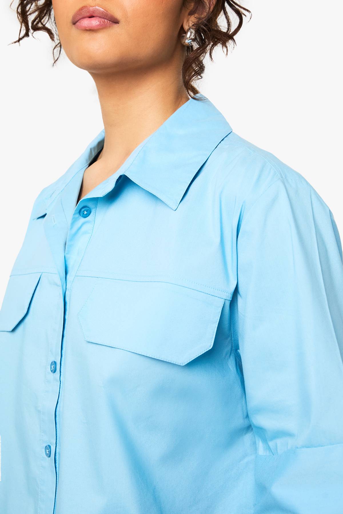boohoo Chemise crop en coton