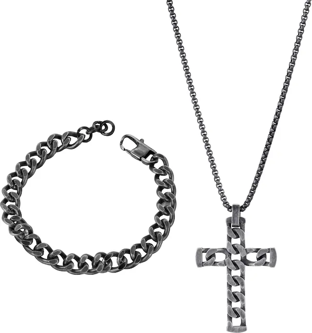 Firetti Schmuckset »Mulitpack Schmuck Geschenk Edelstahl Kette mit Anhänger Armband« (Set, 3 Stk. tlg.)