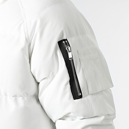 Doudoune Longue Capuche 23212 Blanc