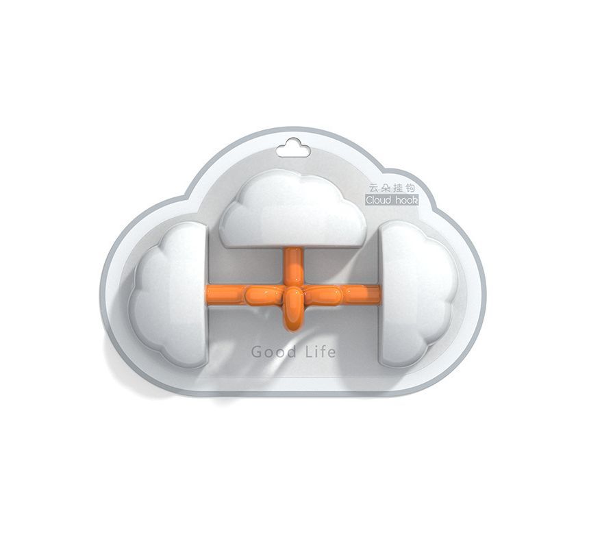 Honeyfluff - Set van 3: Plastic zelfklevende wolkenhaak (verschillende designs)