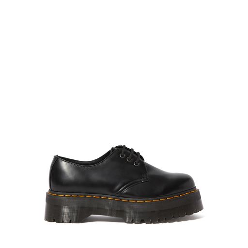 Dr. Martens 1461 Quad Platform Lædersko, Black Polished, 37