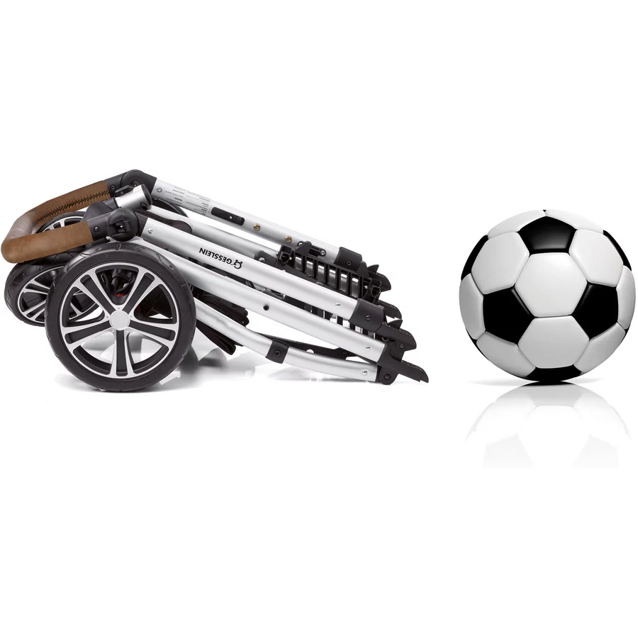 GESSLEIN Kombikinderwagen F4 Air+ mit Handbremse, eisblau meliert  Stern