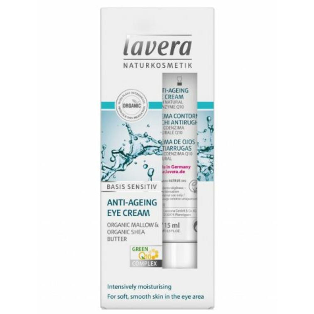 Lavera Basis Sensitiv Anti-Ageing Oog Crème Q10 15 ml