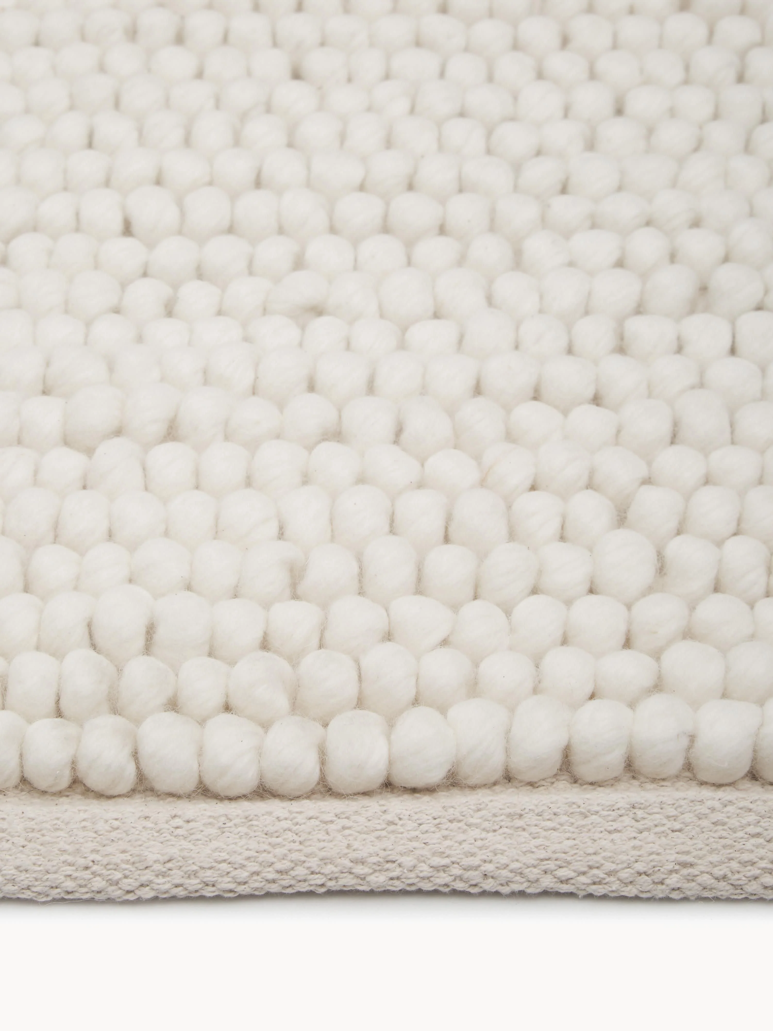 Handgeweven wollen vloerkleed Pebble