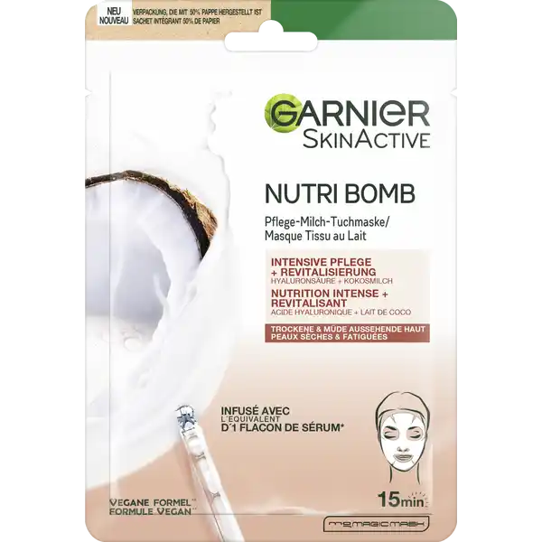 Nutri Bomb Pflege-Milch-Tuchmaske Kokosmilch